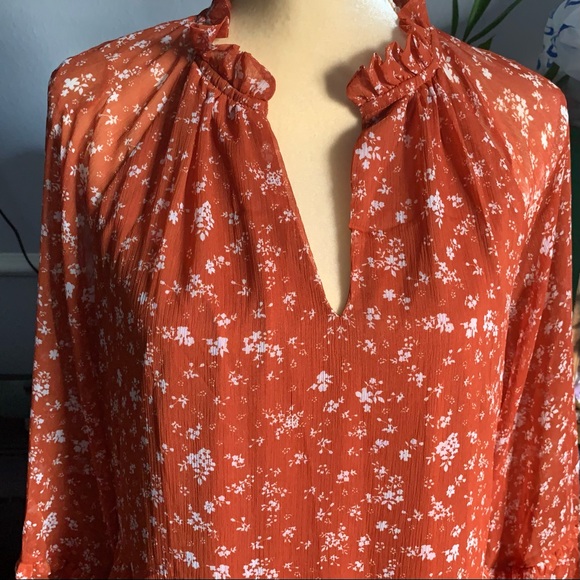 1 STATE FLOWY FLORAL DRESS SIZE L - Picture 5 of 8